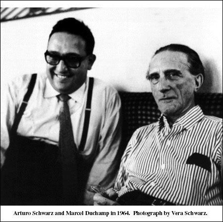 Arturo Schwarz con Marcel Duchamp
