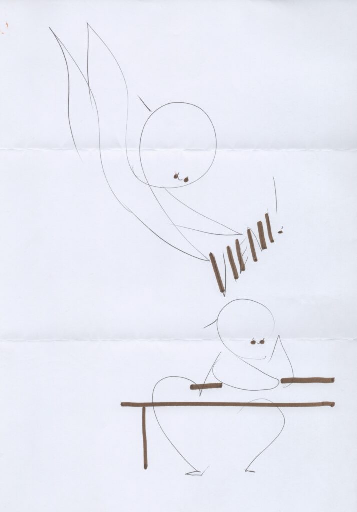 Lisa Ponti, VIENI!, lettera di invito per la mostra A4x88 alla Galleria Milano, gennaio 2011, due fogli