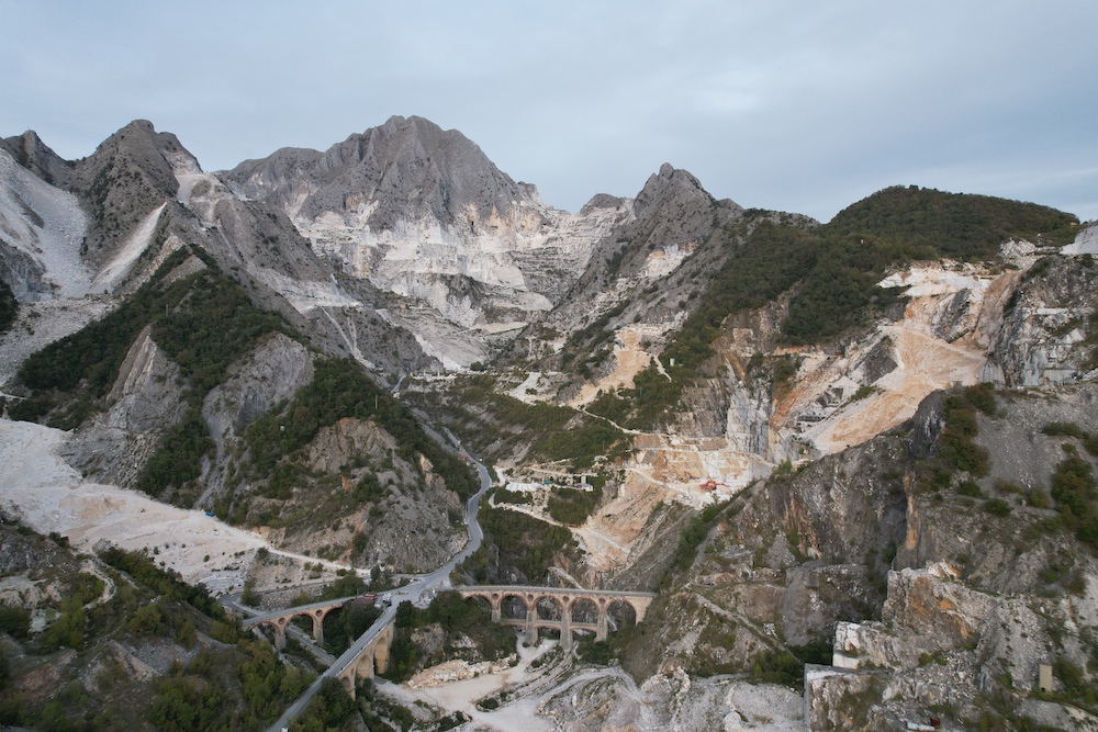 the brutalist set italiano carrara cave di marmo