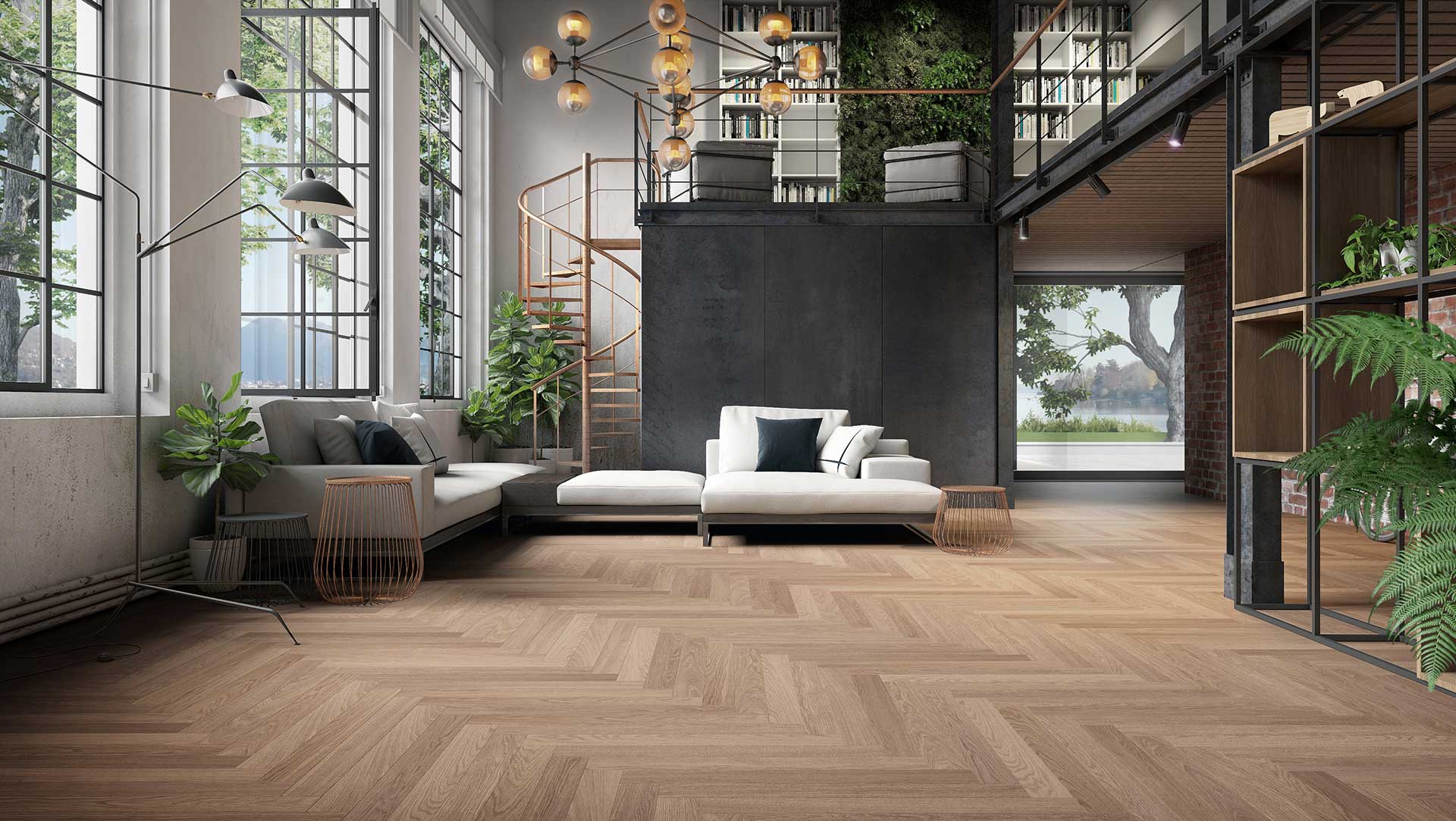 Classica Grisaglie Argilla Spina It 9×80 Grigio Argilla - espiga italiana 90