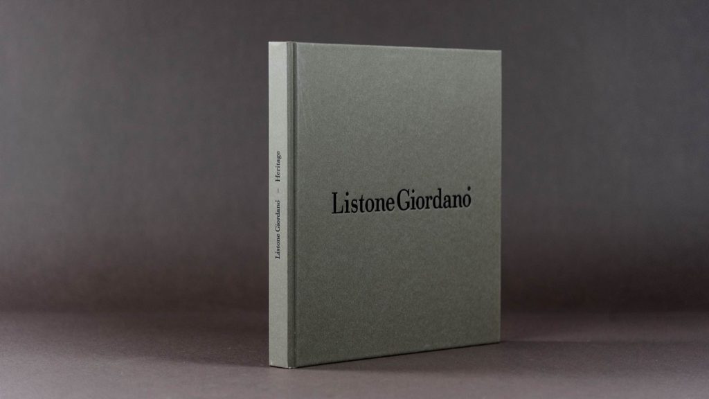 Listone Giordano heritage volume libro identità aziendale