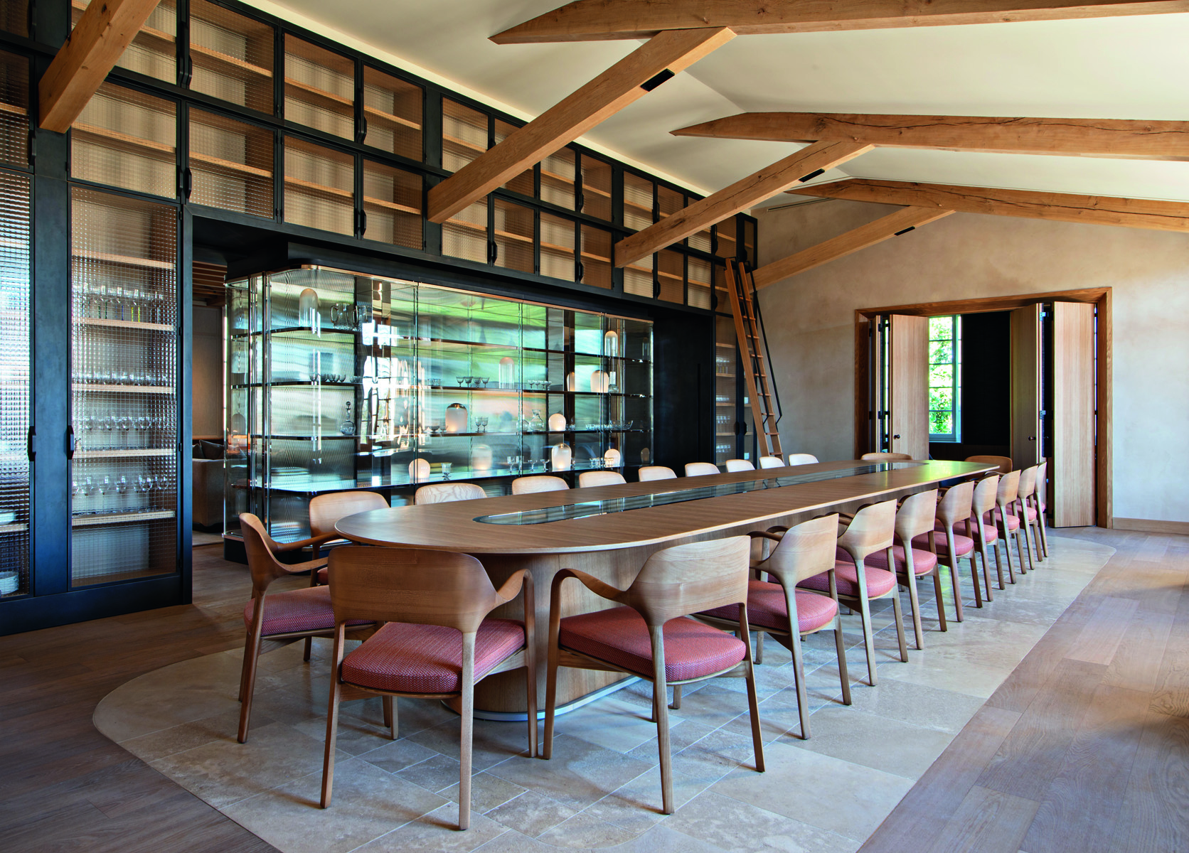 Château de Ferrand - parquet rovere naturale winebar