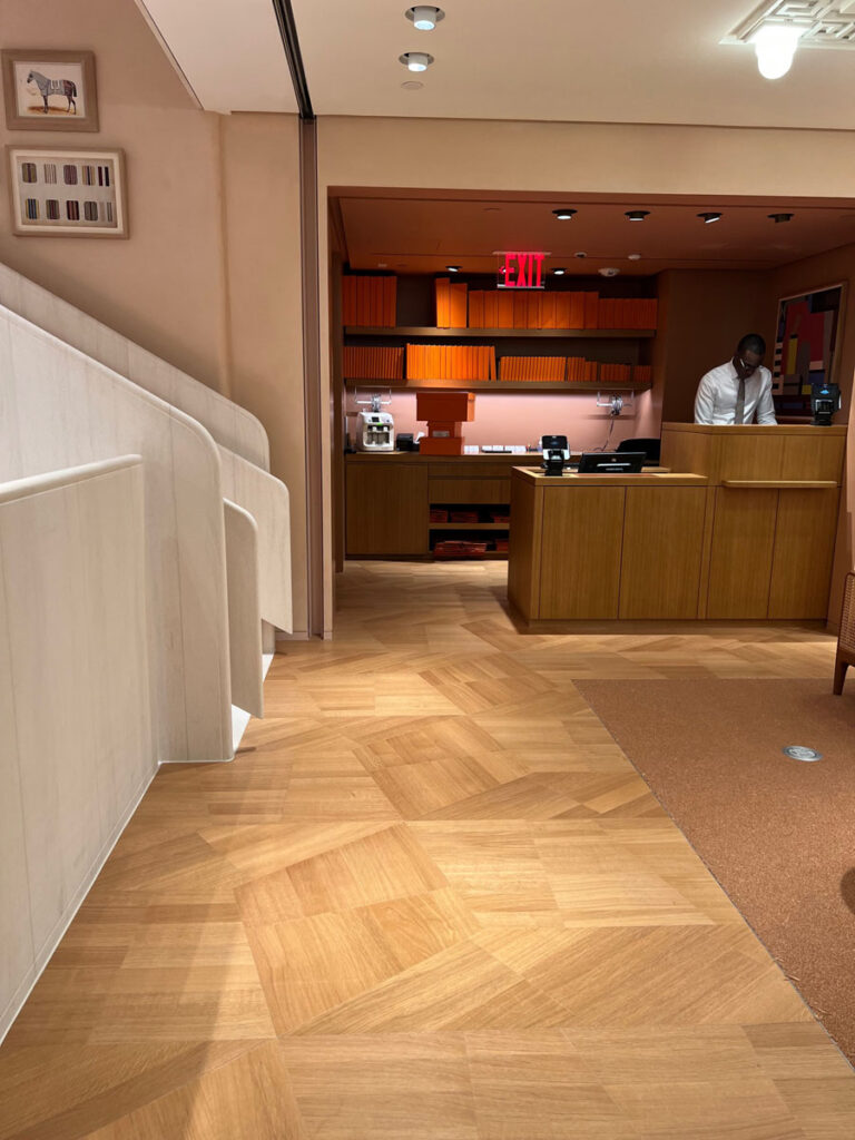 parquet oak custom listone giordano store new york