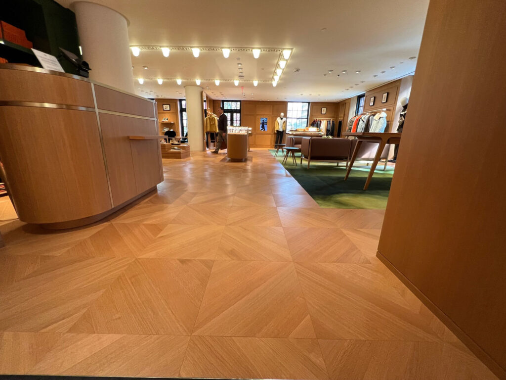 wood floor oak custom listone giordano store new york