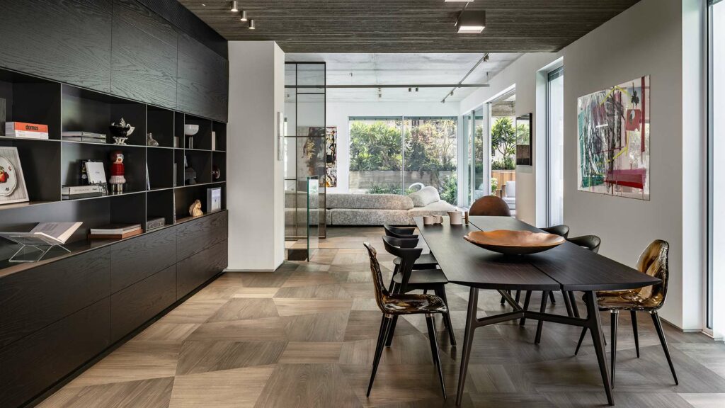 pavimento in legno forme geometriche perigal